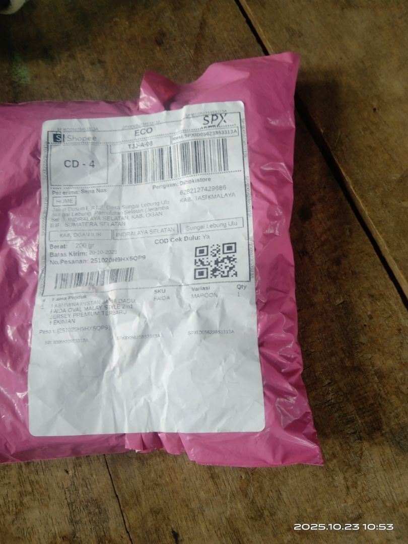 Pashmina Instan Oval Jersey Lembut Kekinian - Foto ulasan pembeli