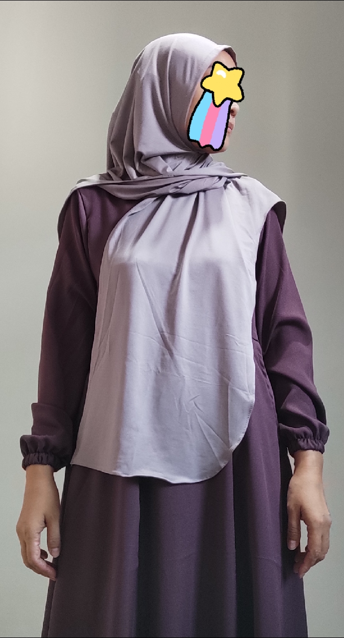 Pashmina Instan Oval Jersey Premium/Pasmina Oval Instan Jersey - Foto ulasan pembeli