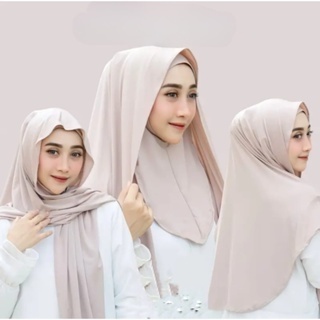 Pashmina Instan Inner Spandex Oval Tebal - foto 1 dari 10