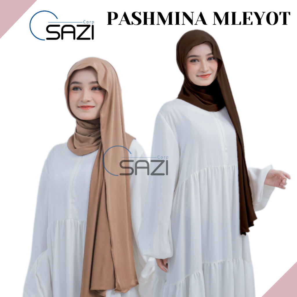 Pashmina Mleyot / Jilbab Pashmina Murah / Pasmina Tebal - foto 1 dari 10