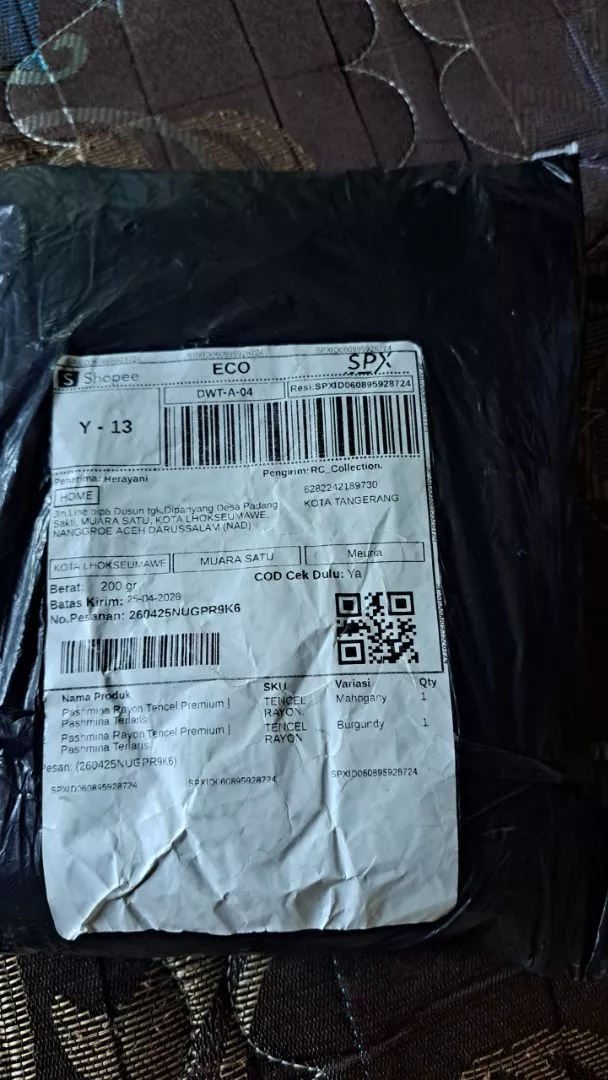 Pashmina Rayon Tencel Premium | Pashmina Terlaris - Foto ulasan pembeli