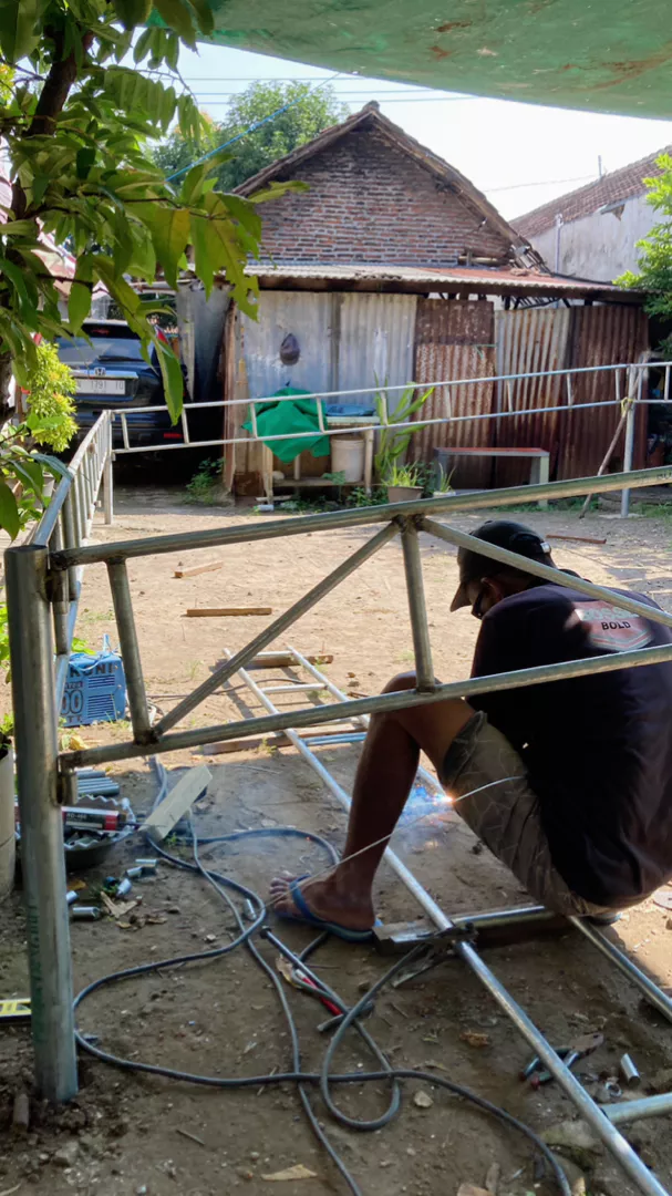 Per Ball Kain Abutai Dekorasi Tenda Dekor pernikahan - Foto ulasan pembeli