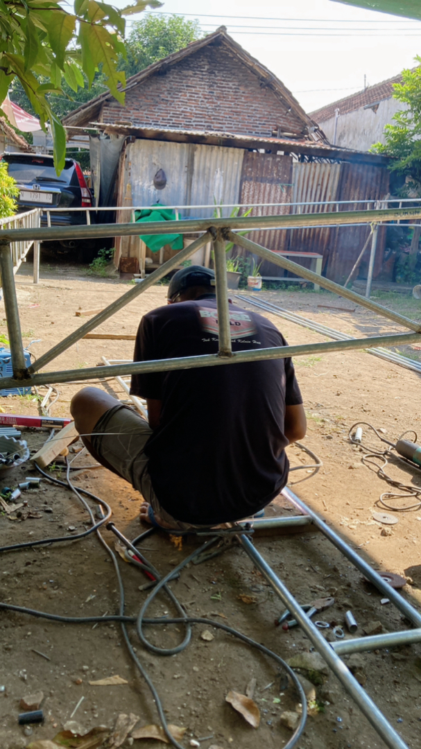 Per Ball Kain Abutai Dekorasi Tenda Dekor pernikahan - Foto ulasan pembeli