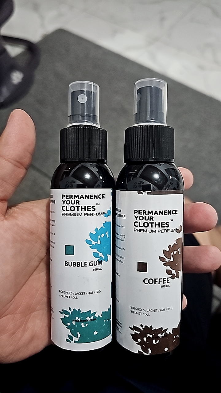 Permanence Your Clothes - Parfum Sepatu Jaket Tas Helm Pembersih Sepatu Anti Bakteri - Perawatan Shoe Parfume Refresher Denim 100ML - Foto ulasan pembeli