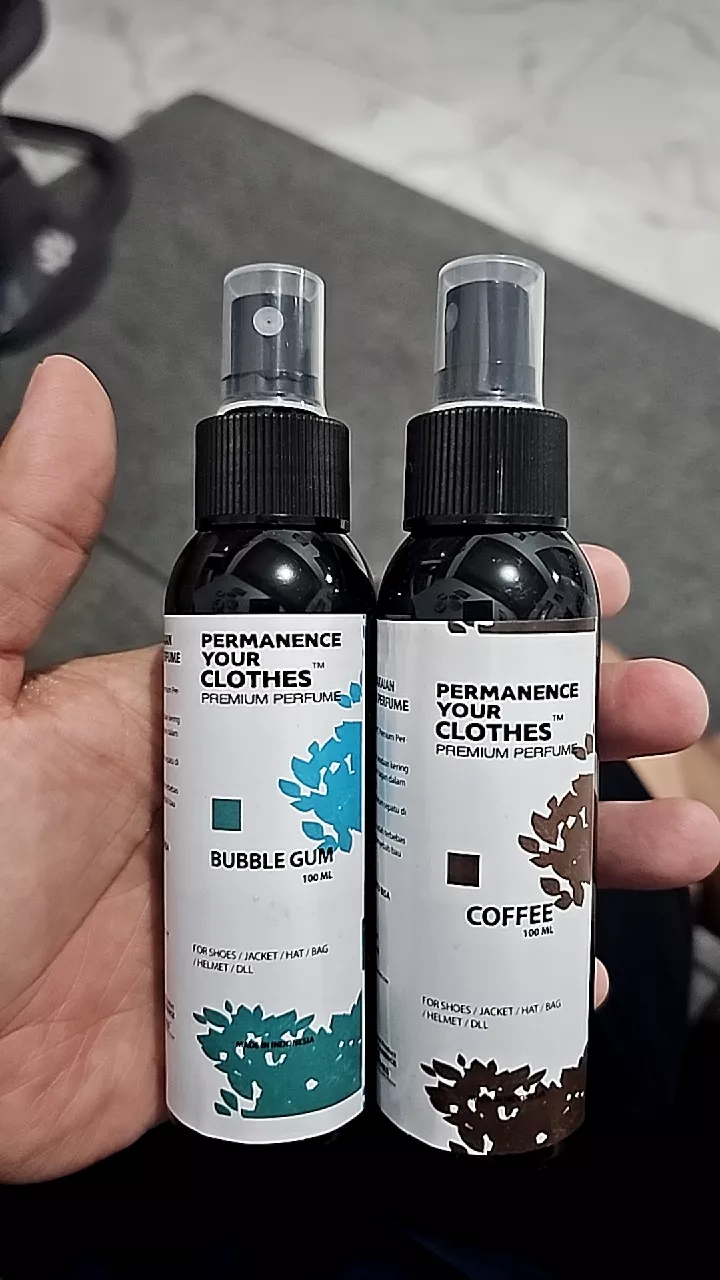 Permanence Your Clothes - Parfum Sepatu Jaket Tas Helm Pembersih Sepatu Anti Bakteri - Perawatan Shoe Parfume Refresher Denim 100ML - Foto ulasan pembeli