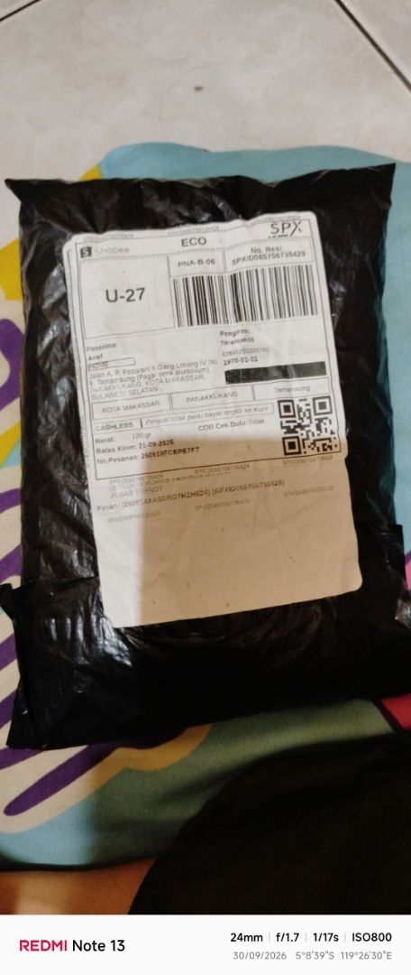 Foto ulasan pembeli tokoar_shop, varian Hitam,All size/satu ukuran