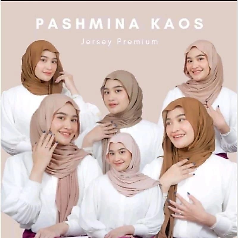 PHASMINA JERSEY PREMIUM /PASHMINA KAOS - foto 1 dari 10