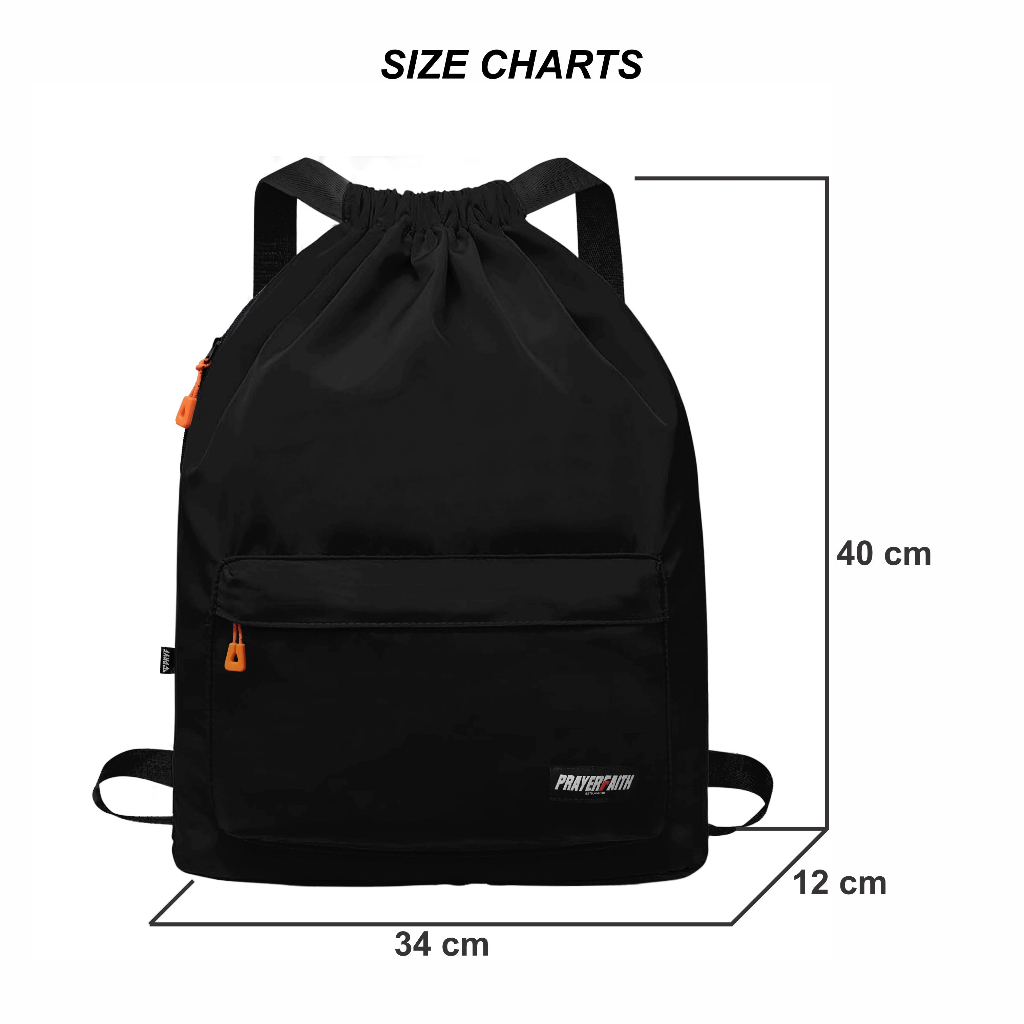 PRAYERFAITH - Tas Serut Stringbag Gendong Waterfroop Multifungsi - foto 4 dari 10, u5edsf4wgd