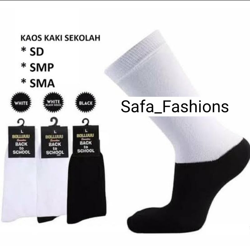 PROMO Kaos Kaki Sekolah Hitam Putih Murah - foto 1 dari 10