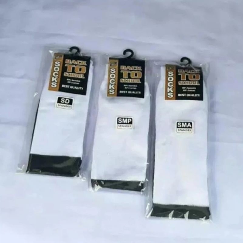 PROMO Kaos Kaki Sekolah Hitam Putih Murah - foto 4 dari 10, nzzz_store