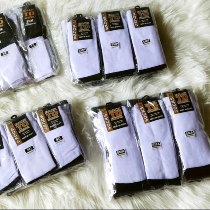 PROMO Kaos Kaki Sekolah Hitam Putih Murah - foto 5 dari 10, nzzz_store
