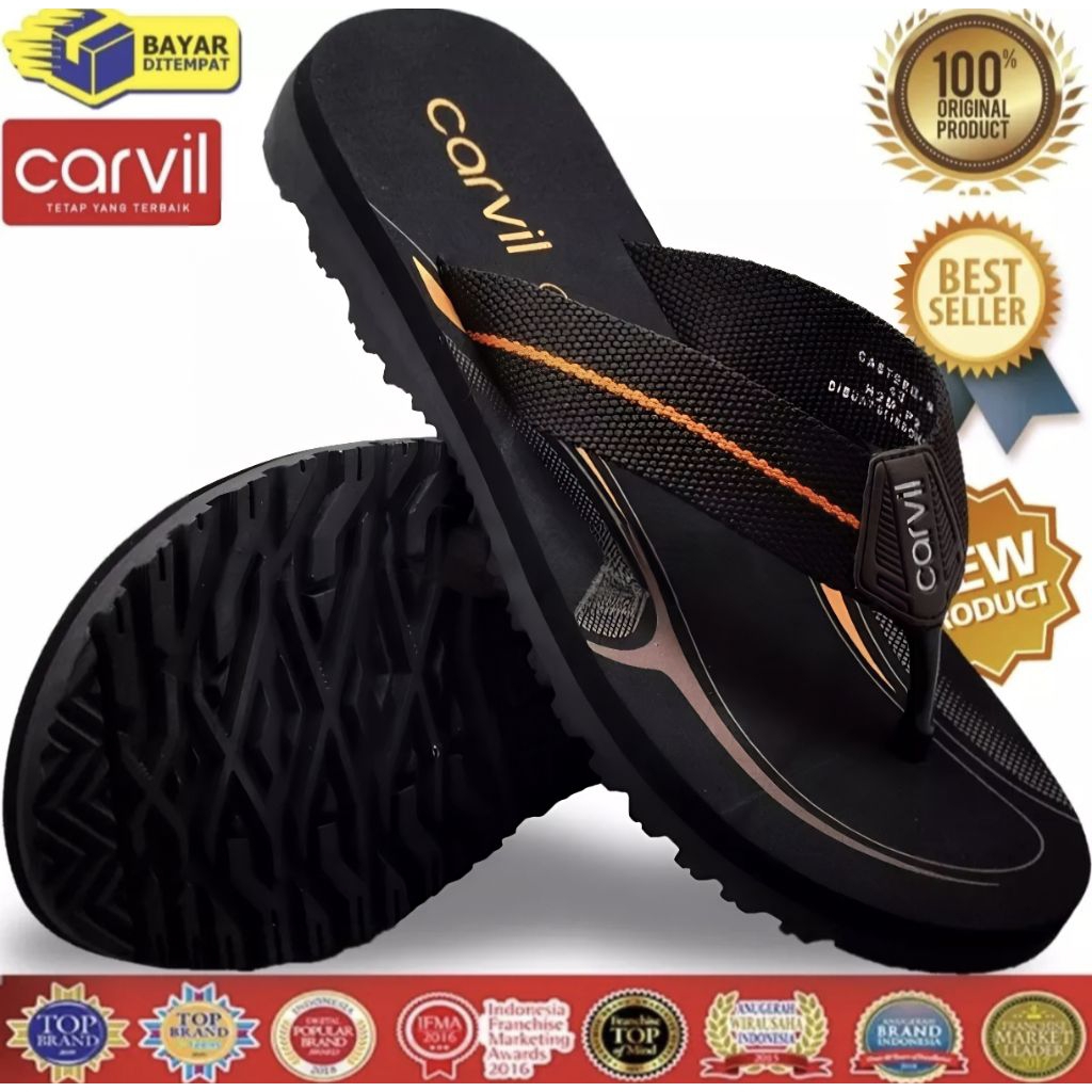 PROMO Sandal Jepit Carvil Pria Original 31-44 - foto 1 dari 10