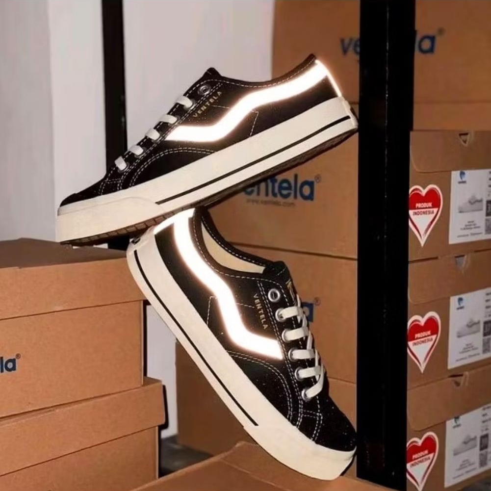 PROMO Sepatu Ventela Low Black Natural Pria Wanita - foto 1 dari 10