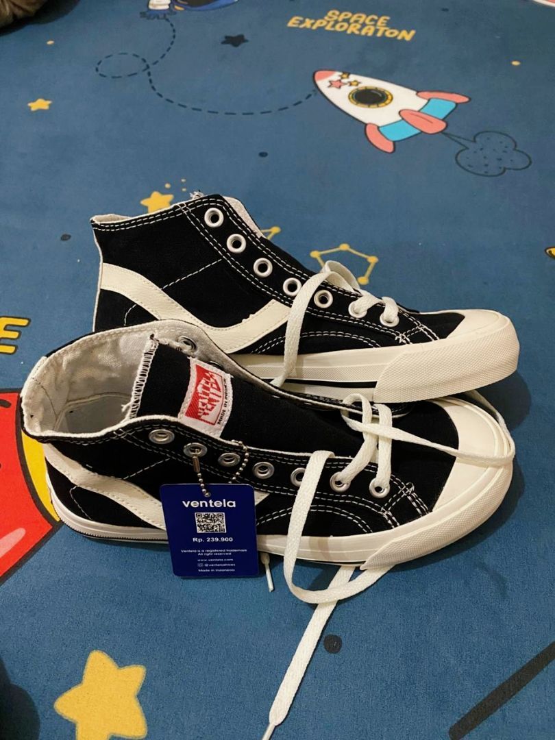 Promo!! Sepatu Ventela Publik High Black Natural Sepatu Casual Pria Wanita Shoes - Foto ulasan pembeli
