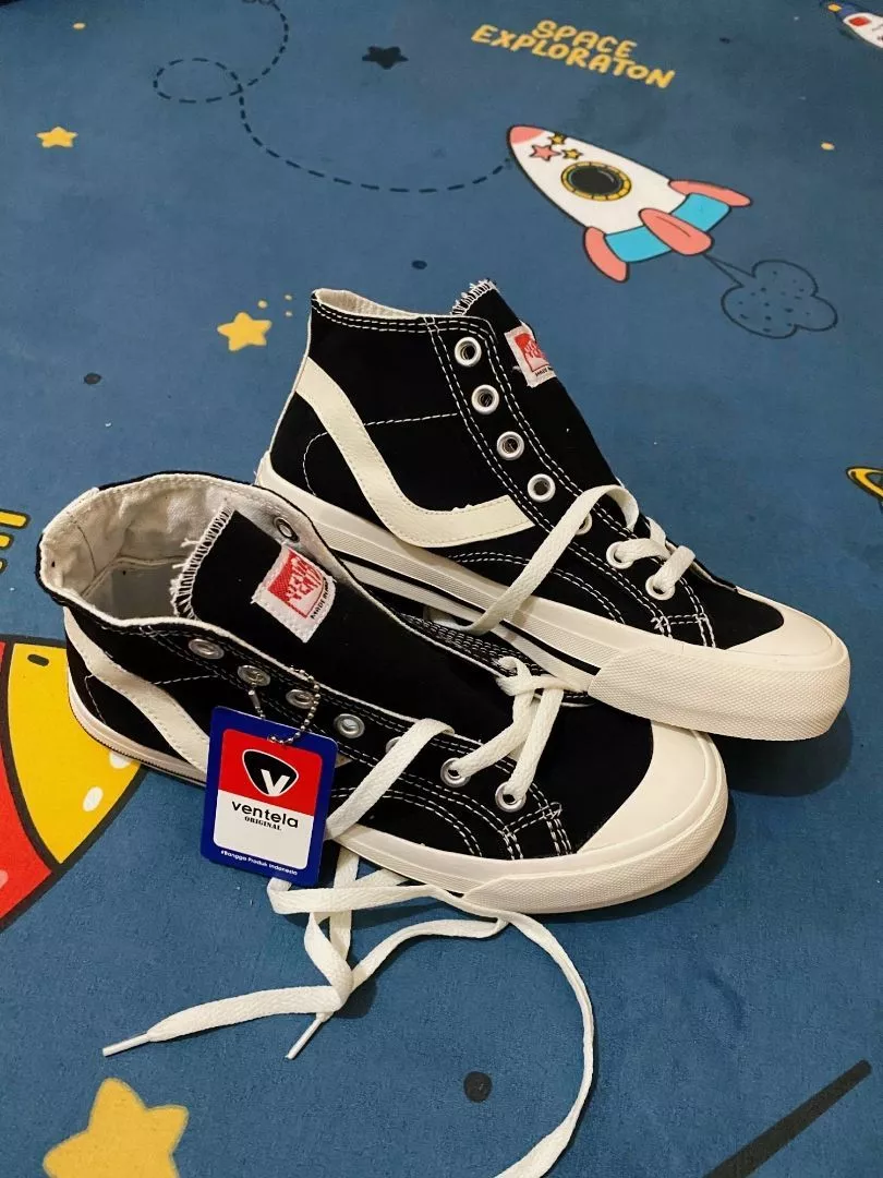 Promo!! Sepatu Ventela Publik High Black Natural Sepatu Casual Pria Wanita Shoes - Foto ulasan pembeli