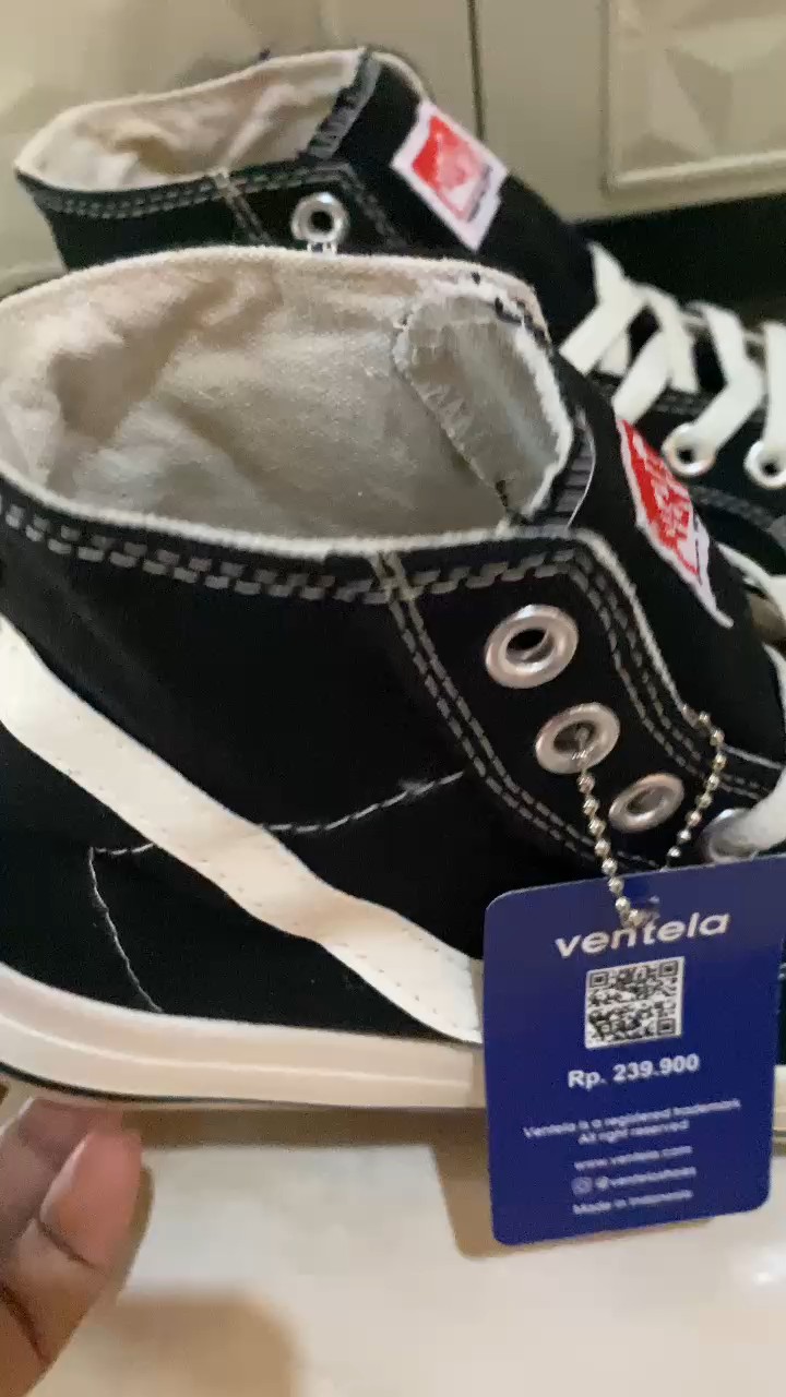 Promo!! Sepatu Ventela Publik High Black Natural Sepatu Casual Pria Wanita Shoes - Foto ulasan pembeli