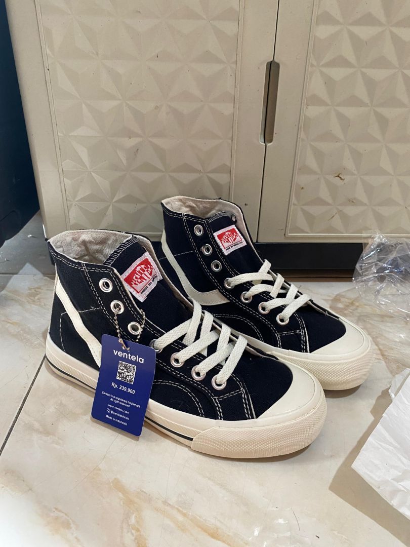 Promo!! Sepatu Ventela Publik High Black Natural Sepatu Casual Pria Wanita Shoes - Foto ulasan pembeli
