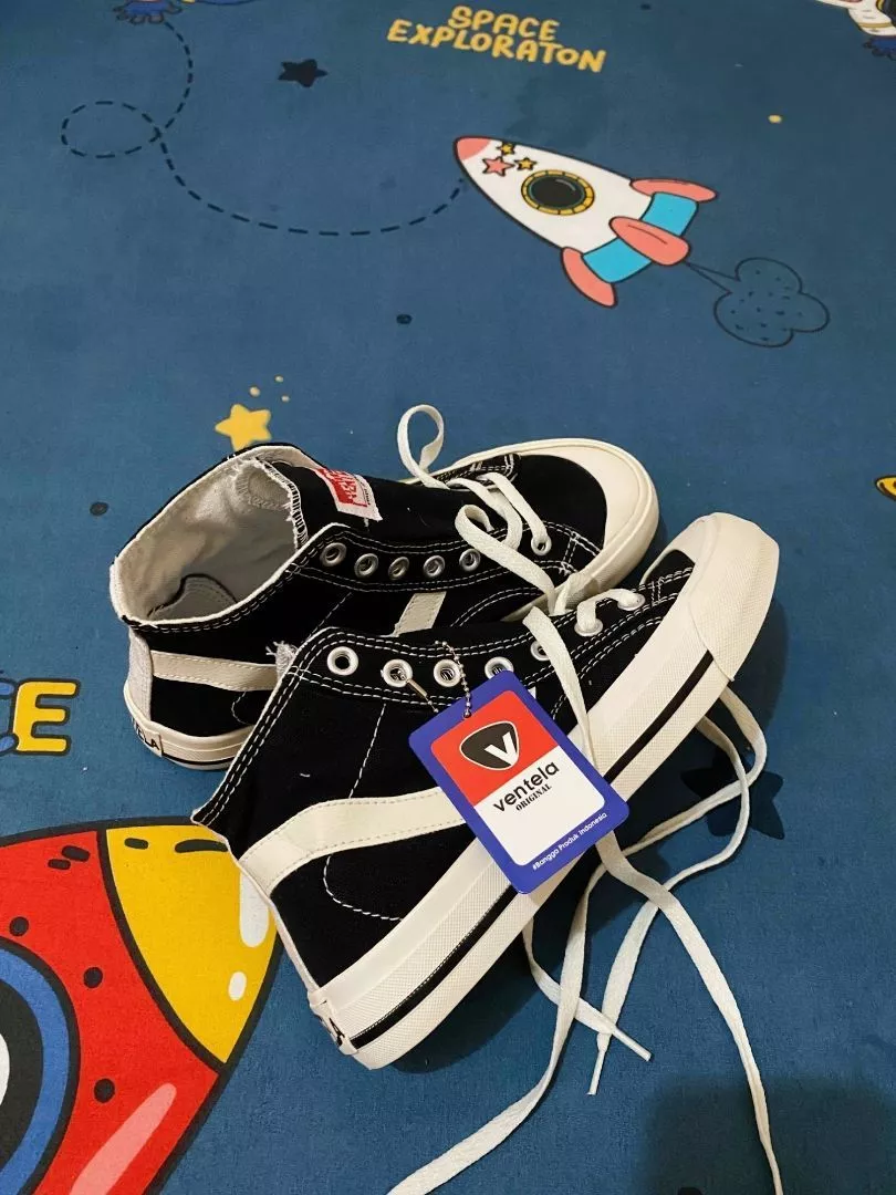 Promo!! Sepatu Ventela Publik High Black Natural Sepatu Casual Pria Wanita Shoes - Foto ulasan pembeli