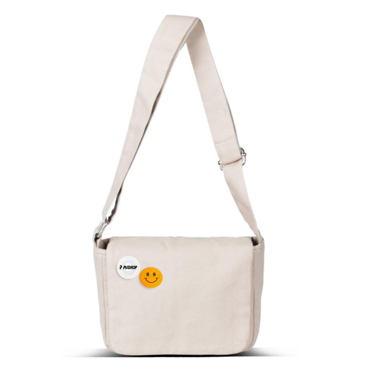 Pushop Slingbag Kanvas Kazuko Unisex Free Pin - foto 1 dari 10