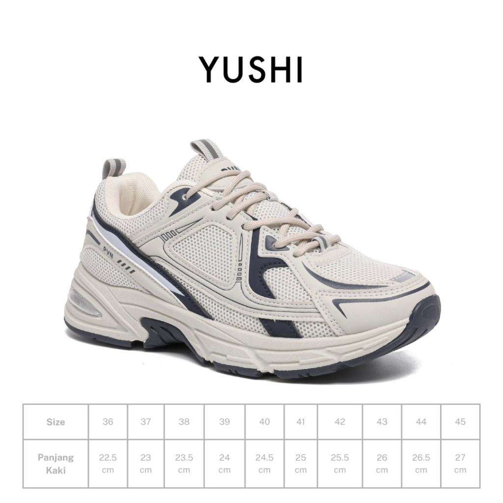 PVN Yushi Sepatu Sneakers Wanita Sport Shoes Pink Grey Cream 338 - foto 7 dari 10, delimaekarizkianti