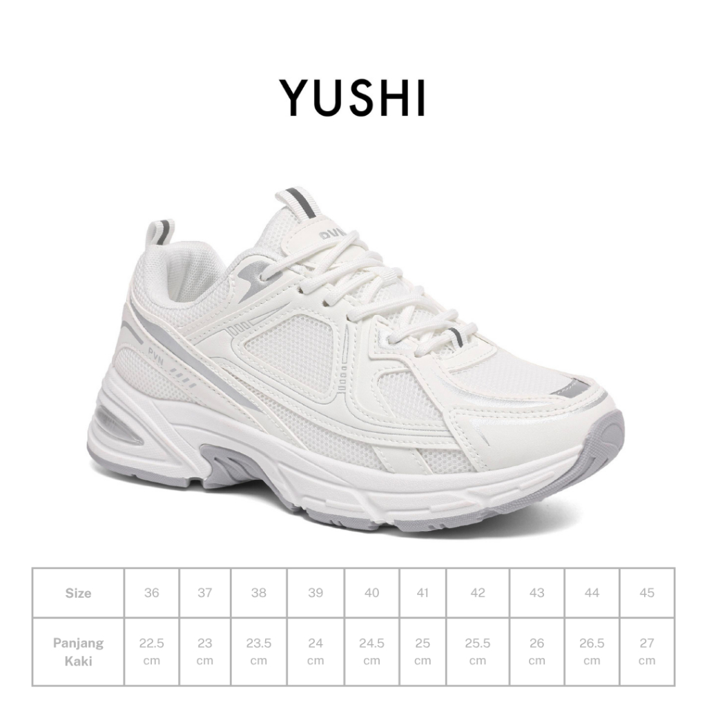 PVN Yushi Sepatu Sneakers Wanita Sport Shoes Pink Grey Cream 338 - foto 9 dari 10, delimaekarizkianti