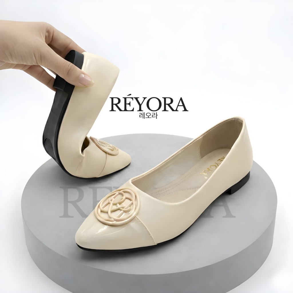 RÈYORA Sepatu Flat Shoes Kerja Balet Wanita Korea MAUDY - foto 1 dari 10