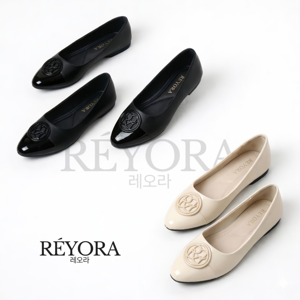 RÈYORA Sepatu Flat Shoes Kerja Balet Wanita Korea MAUDY - foto 10 dari 10, fitrihehe