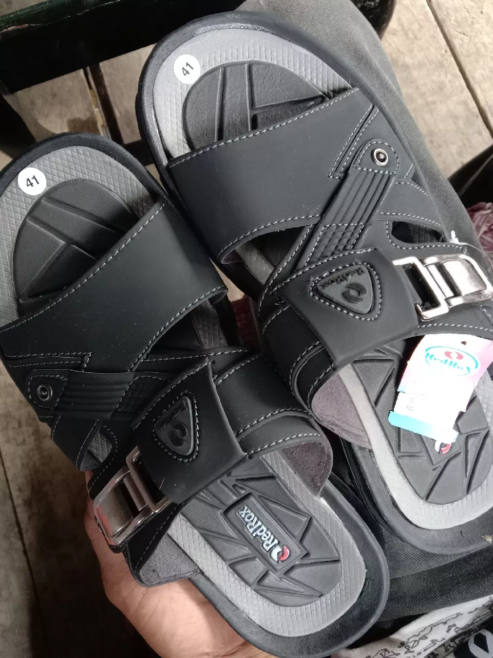 RedRox Sandal Pria Slop Kulit Terbaru Greeks - Vort 02 - Foto ulasan pembeli
