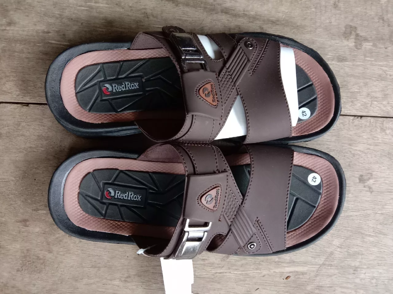RedRox Sandal Pria Slop Kulit Terbaru Greeks - Vort 02 - Foto ulasan pembeli