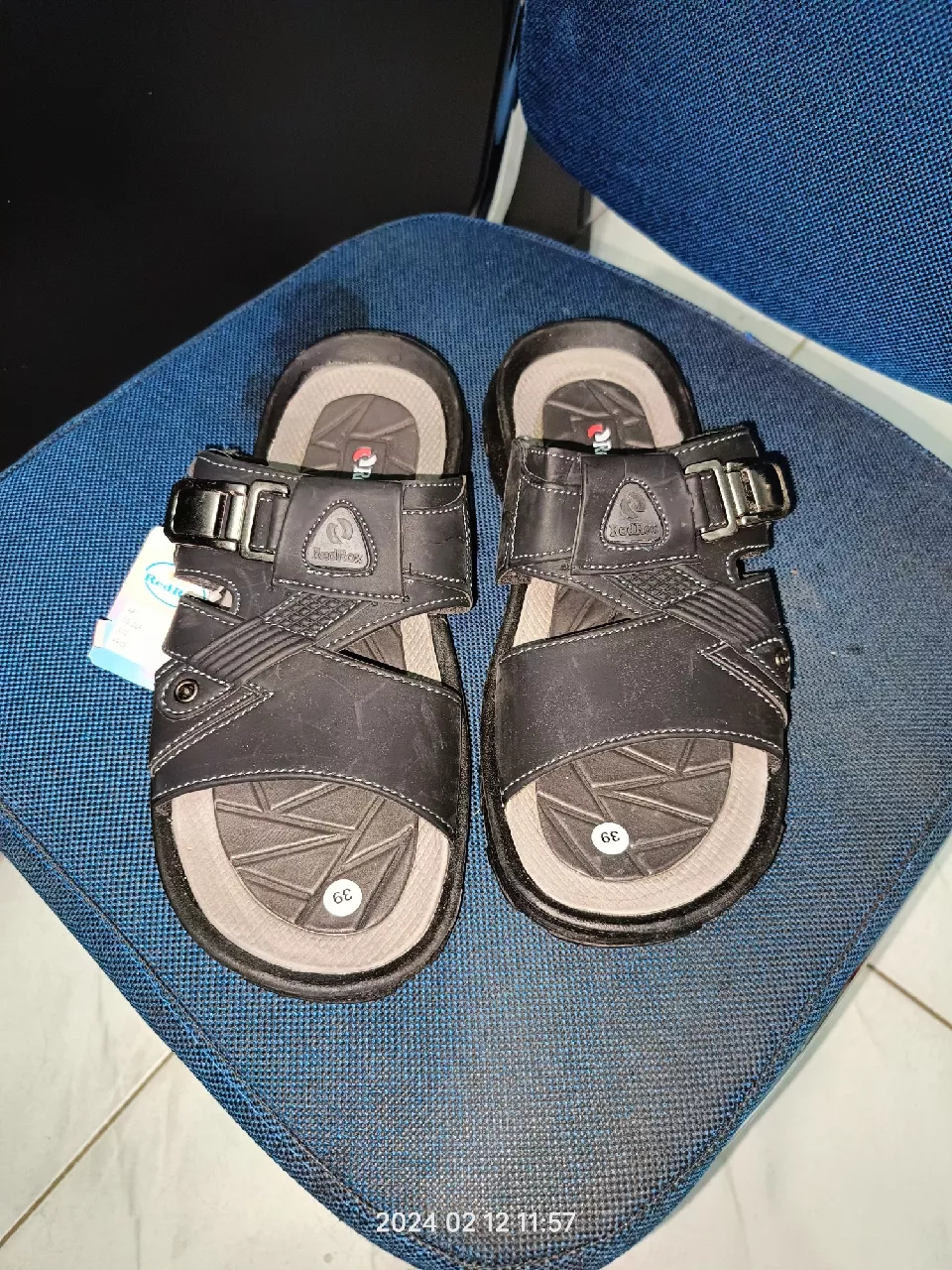 RedRox Sandal Pria Slop Kulit Terbaru Greeks - Vort 02 - Foto ulasan pembeli