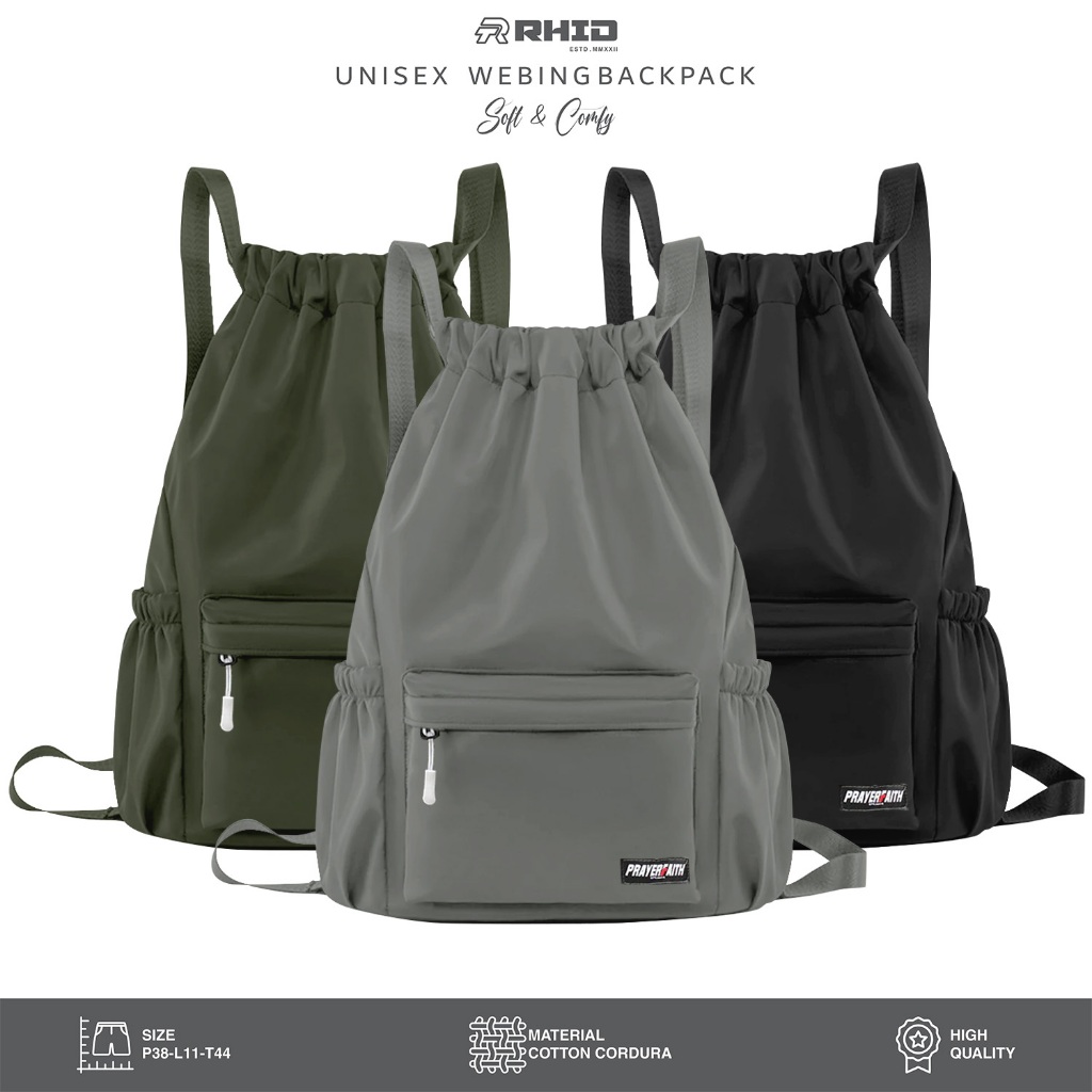 RHID - Tas Ransel Sekolah Pria Wanita Unisex Anti Air