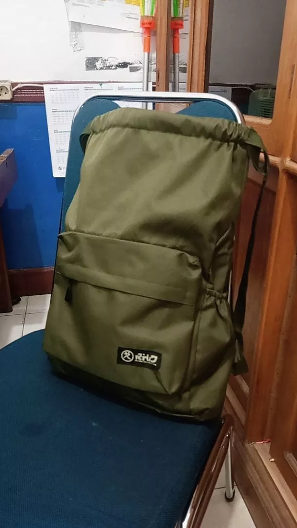 RHID - Tas Ransel Sekolah Pria Wanita Unisex Anti Air - Foto ulasan pembeli