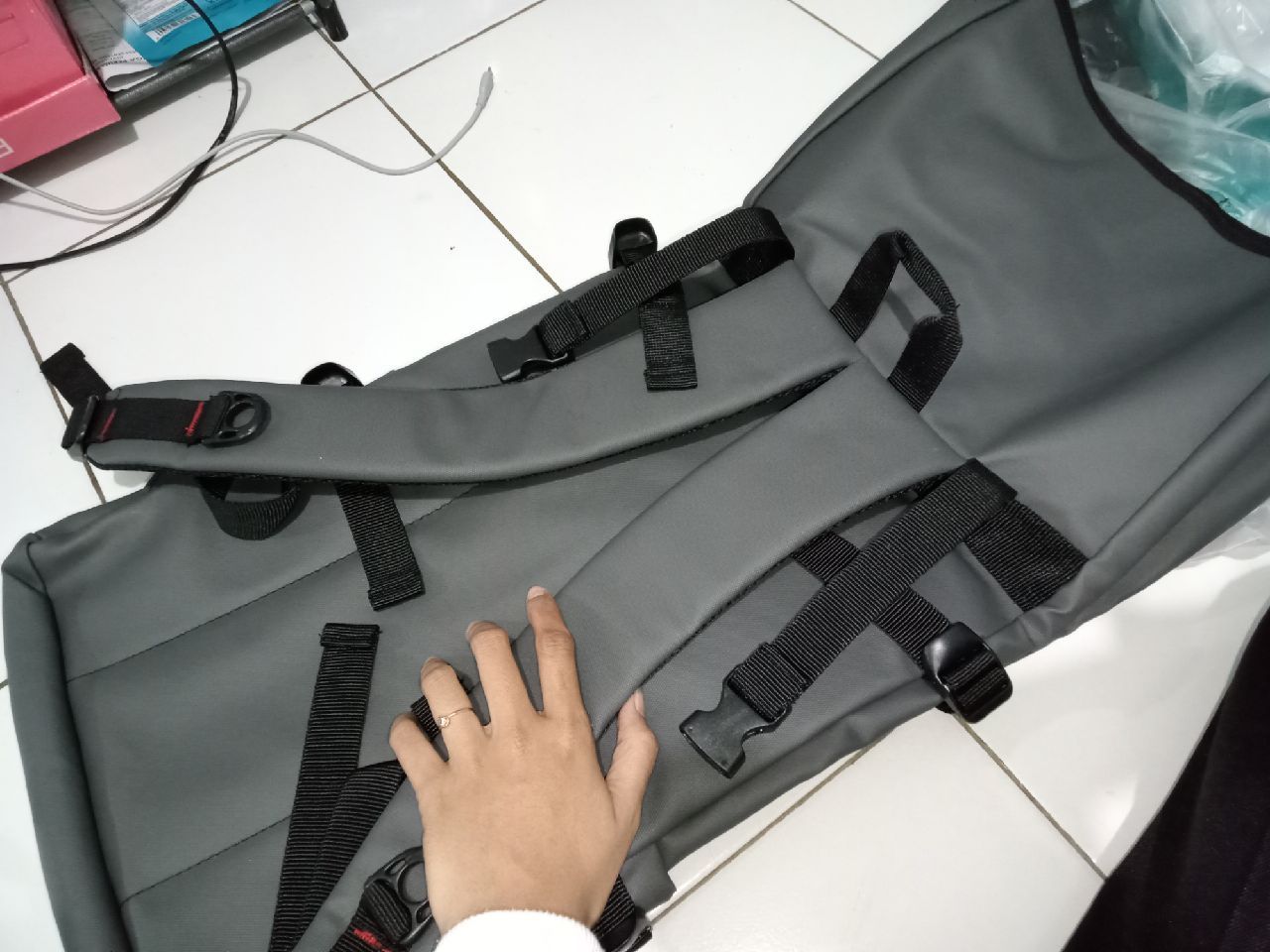 Rittop Ransel Backpack Pria Wanita Waterproof 45L - Foto ulasan pembeli