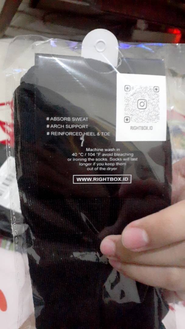 Rightbox BIG SIZE Kaos Kaki Jumbo Pria, Pendek Semata Kaki, Ukuran Besar, Bisa Digunakan Untuk Size 46 s/d 48 - Foto ulasan pembeli