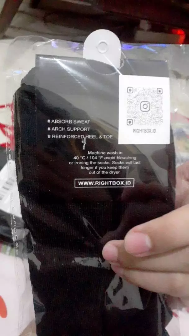 Rightbox BIG SIZE Kaos Kaki Jumbo Pria, Pendek Semata Kaki, Ukuran Besar, Bisa Digunakan Untuk Size 46 s/d 48 - Foto ulasan pembeli