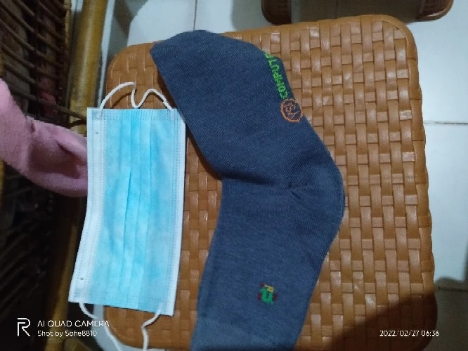 Rightbox, Kaos Kaki Kerja Pria Pendek Setengah Betis Motif Minimalis - Foto ulasan pembeli