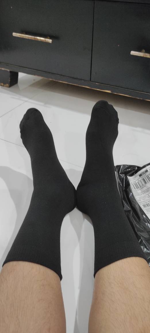 Rightbox ID, Kaos Kaki Pria, Kantor Polos, Pendek Setengah Betis, One Size Dewasa - Foto ulasan pembeli