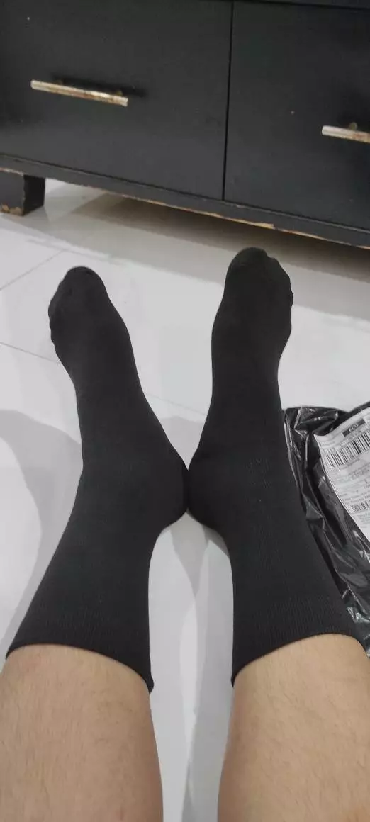 Rightbox ID, Kaos Kaki Pria, Kantor Polos, Pendek Setengah Betis, One Size Dewasa - Foto ulasan pembeli