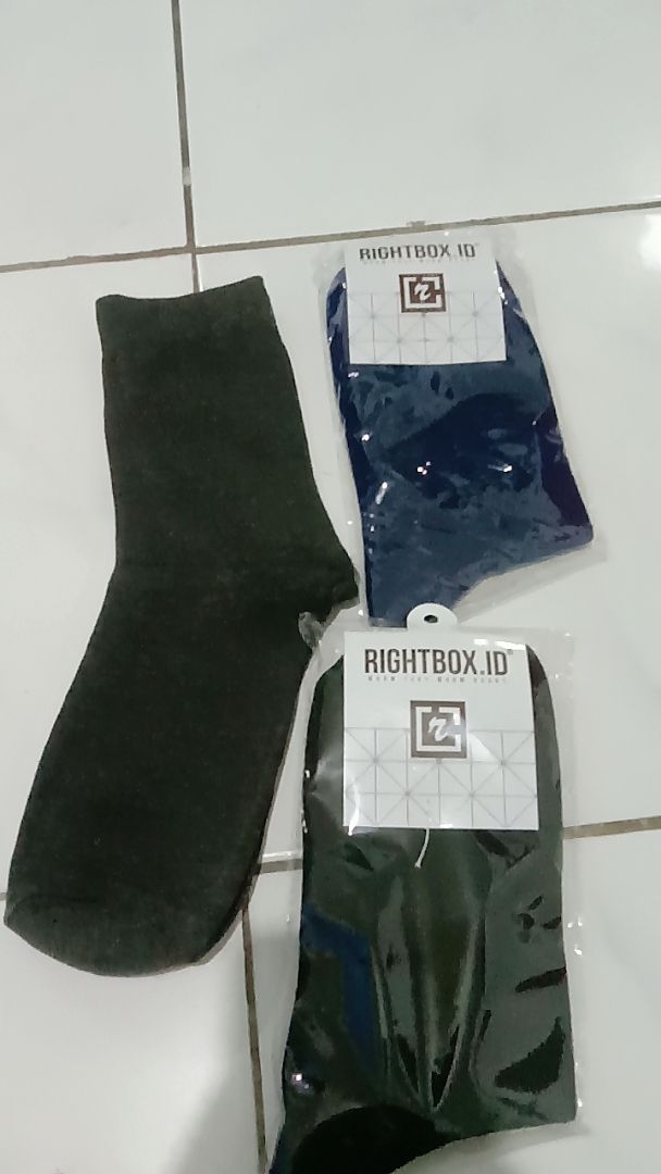 Rightbox ID, Kaos Kaki Pria, Kantor Polos, Pendek Setengah Betis, One Size Dewasa - Foto ulasan pembeli