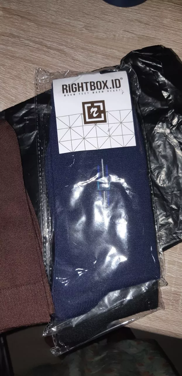 Rightbox, Paket 3 Pasang Kaos Kaki Kantor Rightbox, Motif Minimalis, Allsize Dewasa - Foto ulasan pembeli