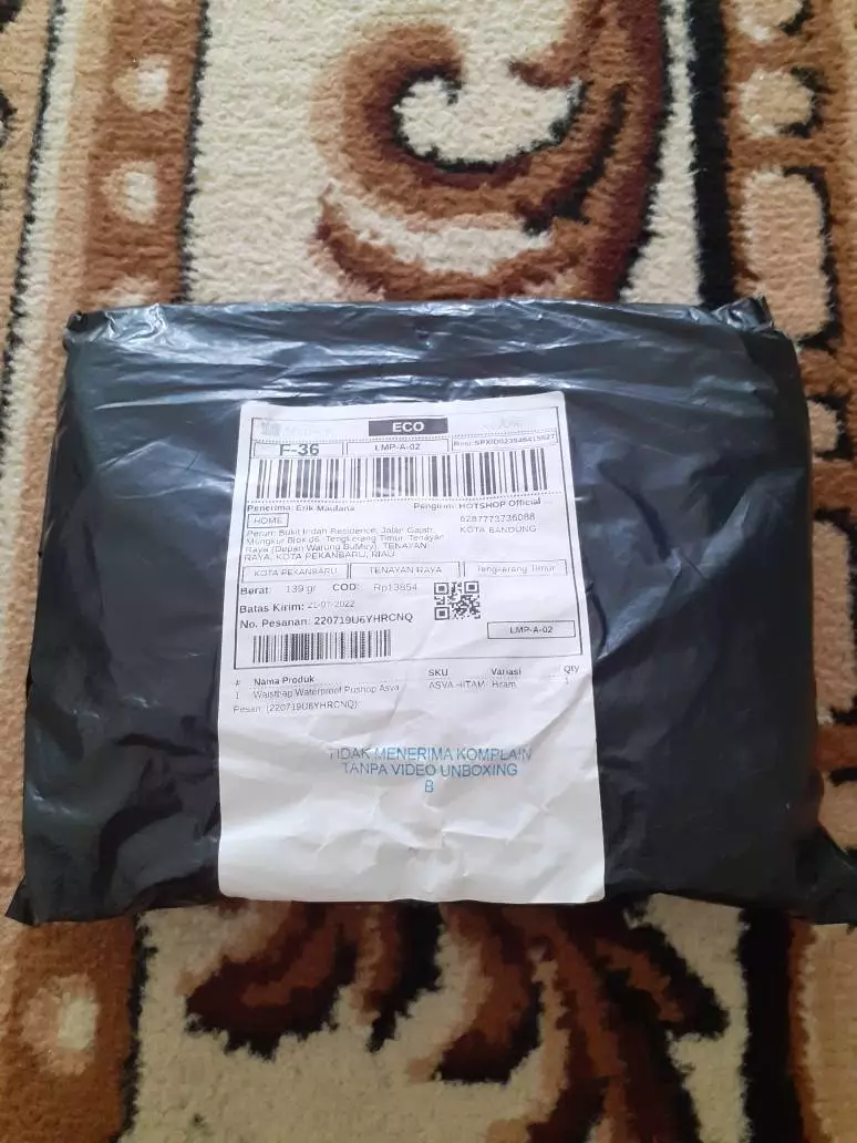Waistbag Waterproof Pushop Asva - Foto ulasan pembeli