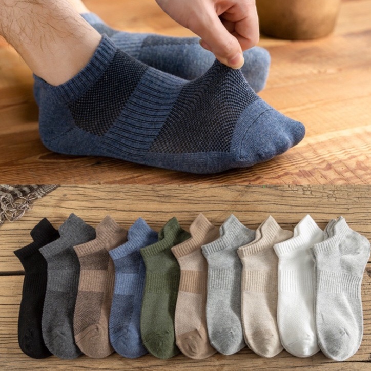 WJ0050 Kaos Kaki Pria Breathable Easy Wind Kaos Kaki Pendek - foto 1 dari 10