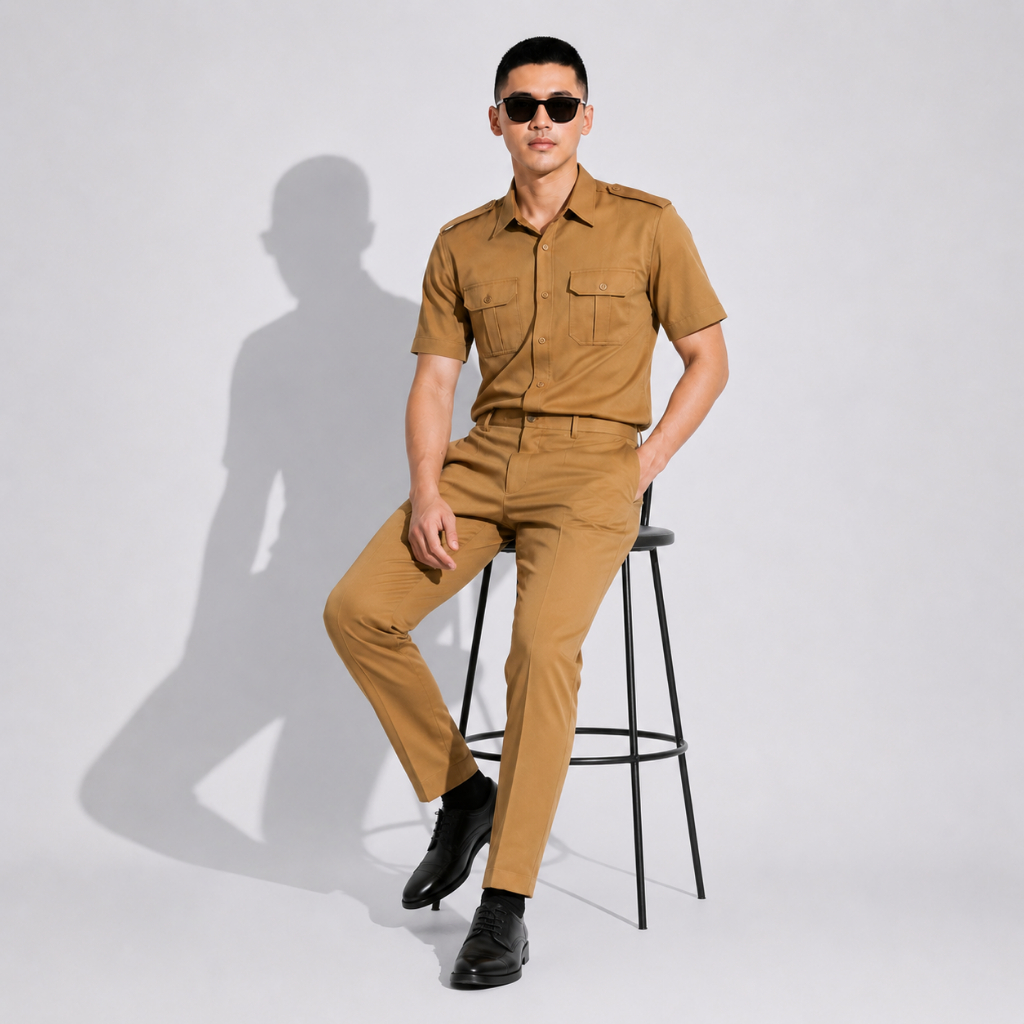 TAHEERA Seragam PNS Pemda Pria - Baju PDH ASN Pegawai Negeri Baju Guru Resmi - foto 5 dari 10