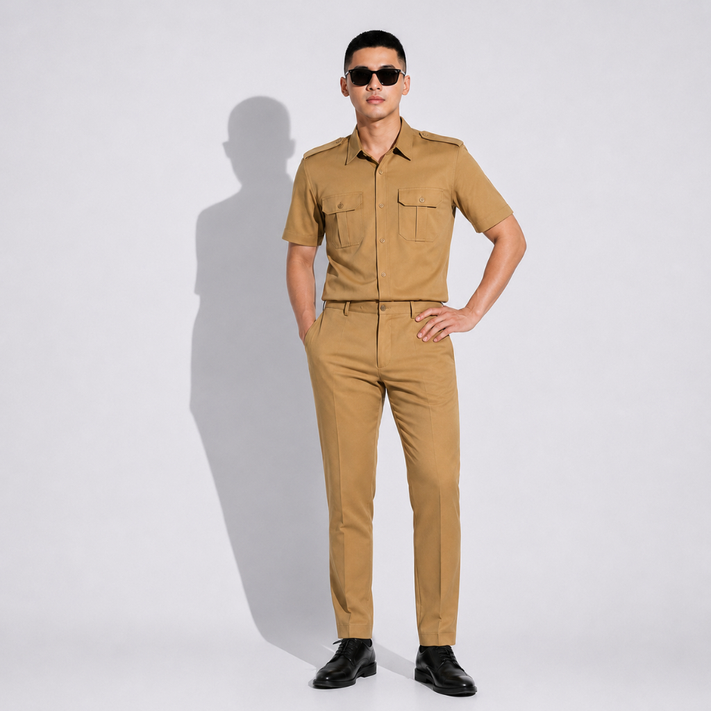 TAHEERA Seragam PNS Pemda Pria - Baju PDH ASN Pegawai Negeri Baju Guru Resmi - foto 6 dari 10
