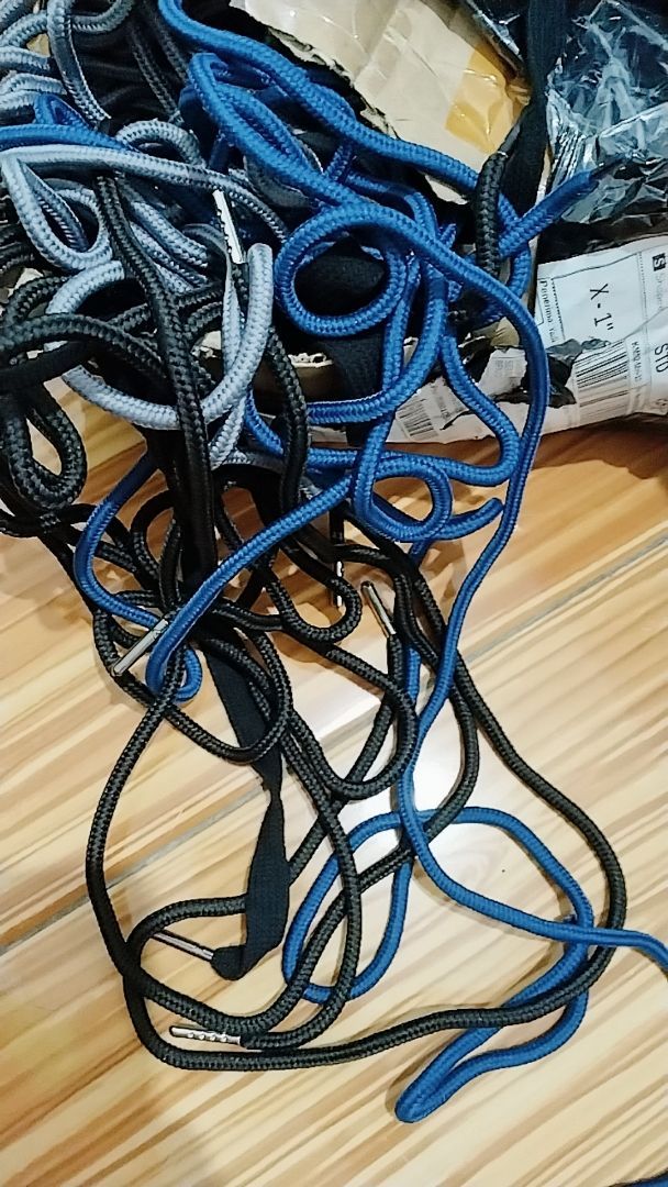 tali hoodie switer kolor jogger bulat polyester ujung besi - Foto ulasan pembeli