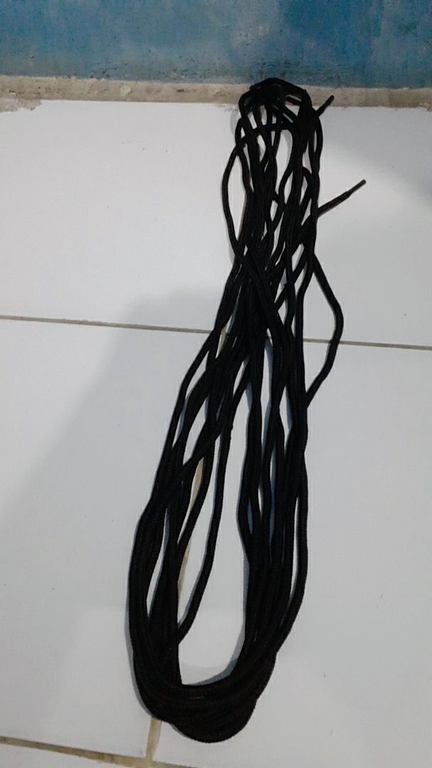 tali hoodie switer kolor jogger bulat polyester ujung besi - Foto ulasan pembeli