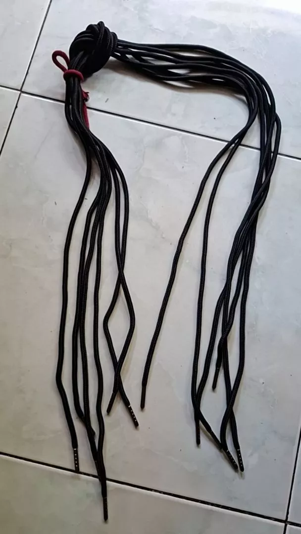 tali hoodie switer kolor jogger bulat polyester ujung besi - Foto ulasan pembeli