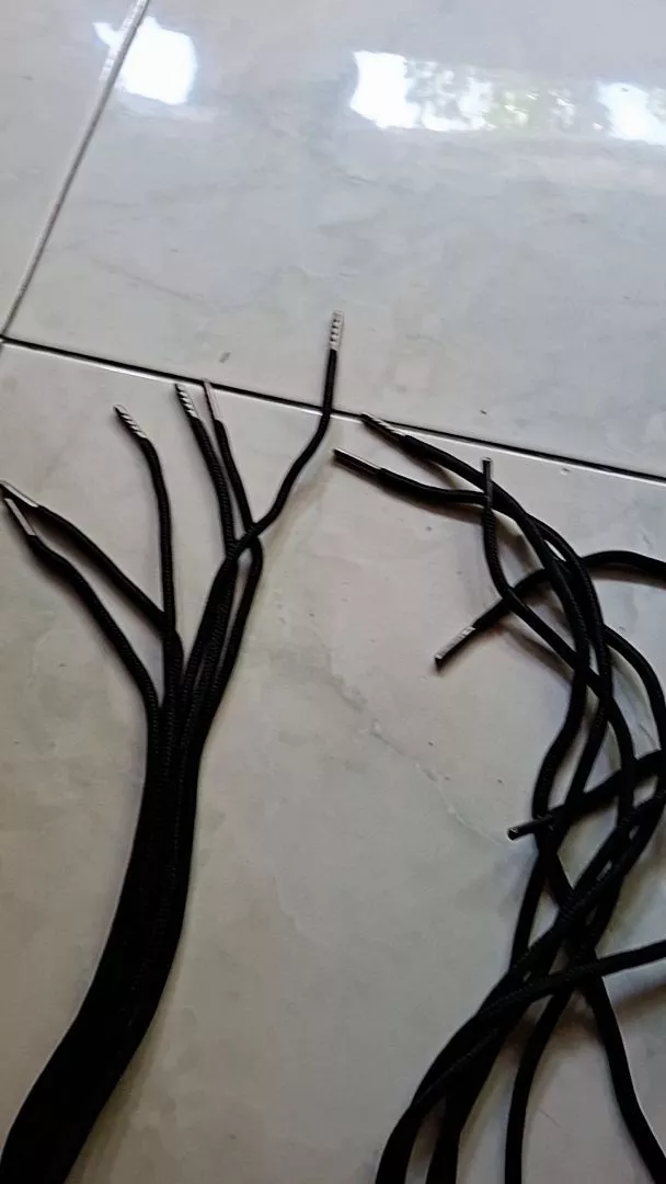 tali hoodie switer kolor jogger bulat polyester ujung besi - Foto ulasan pembeli