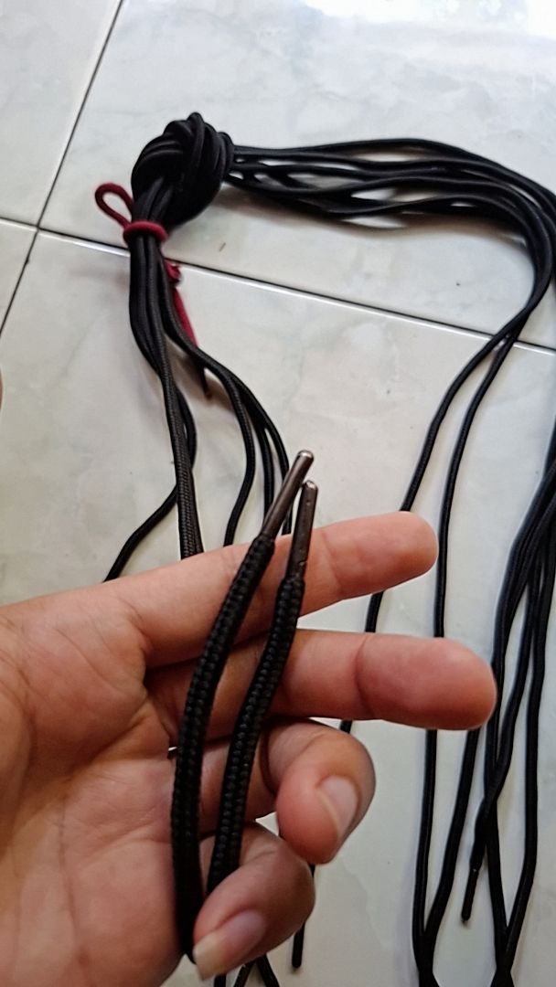 tali hoodie switer kolor jogger bulat polyester ujung besi - Foto ulasan pembeli