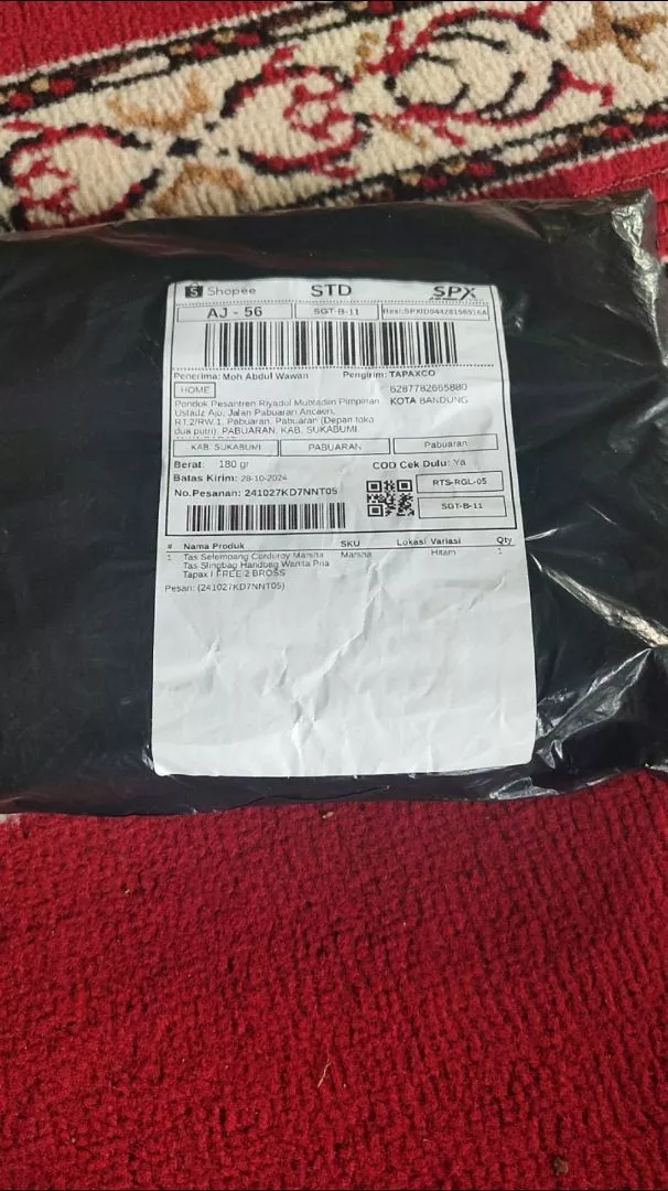 TAPAXCO - Tas Selempang Handbag Corduroy Marsha Tas Slingbag Wanita Pria FREE BROS Tapax - Foto ulasan pembeli